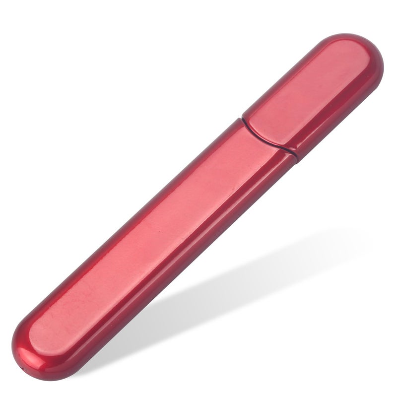MiDenso Premium Glass Nail File with Case, Crystal Diamond Salon Best Beauty Nail Buffer for Natural and Acrylic Nails Christmas Gift for Woman and Man,Wine Red - Image 1